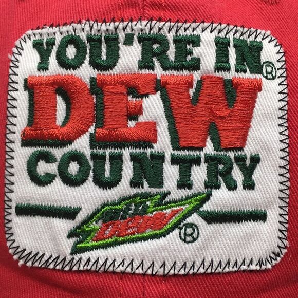 Mountain Dew “You’re in Dew Country” cotton blend and mesh red baseball cap - Picture 7 of 16